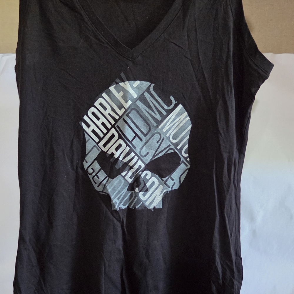 Harley-Davidson Womens Black Cotton Tank. Size Medium. $10.00 NWOT